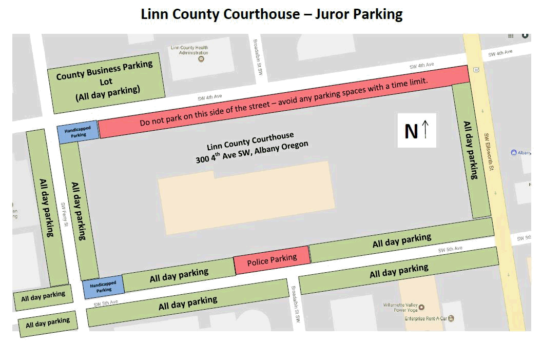 Linn jury parking map
