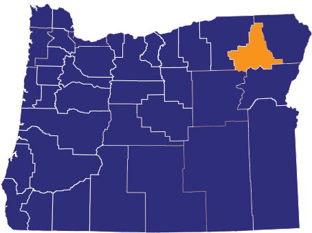 Map highlighting Union County