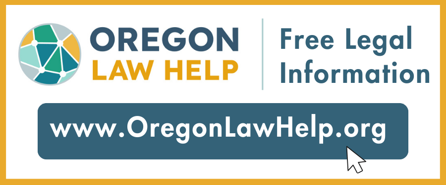 Button link that goes to Oregon Law Help dot com.