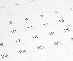 monthly calendar