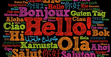 Hello written in several languages