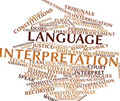 Word pattern with language and interpretation as keywords