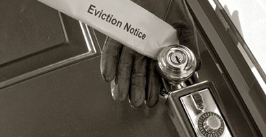 Eviction Notice on a door