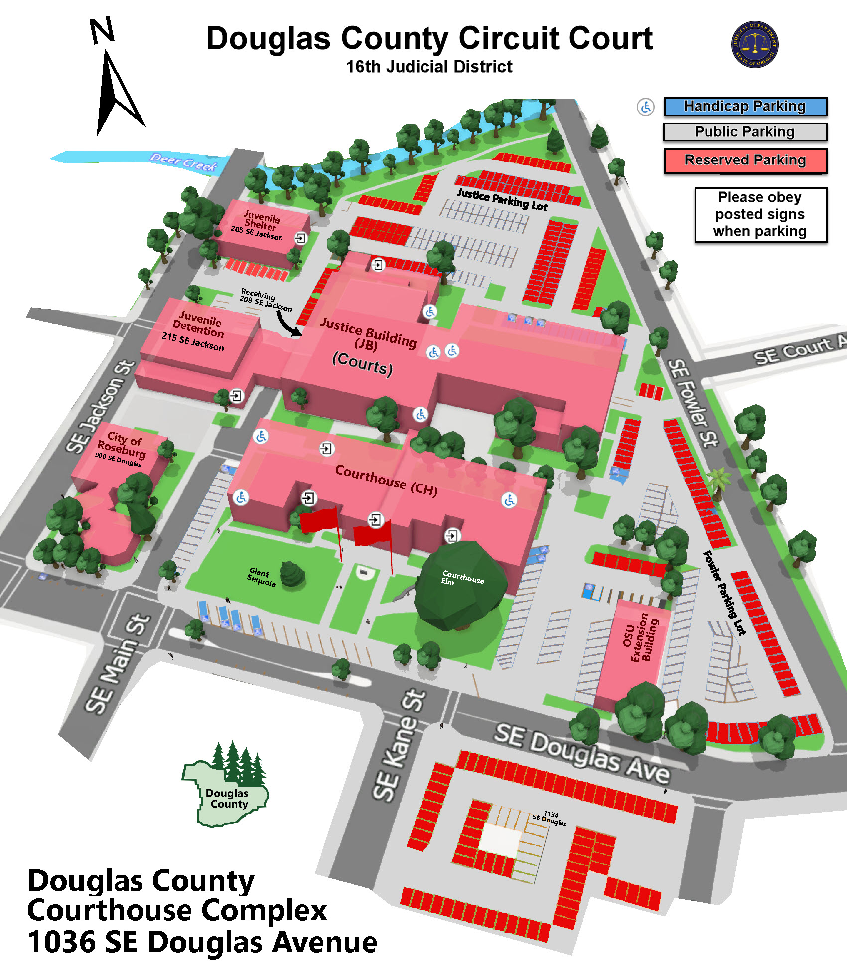 Douglas County ourt Complex Parking Map