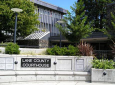 Picture of the front of the Lane courthouse