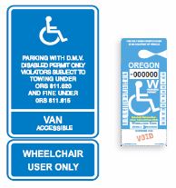 Disabled parking plaquards