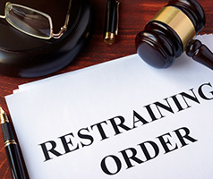 Restraining Order and gavel