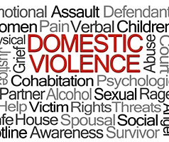 word patterns around domestic violence