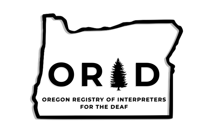 Oregon Registry of Interpreters for the Deaf Logo